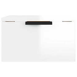 Acheter Maison Chic Lot de 2 Tables de Chevet murales - Tables de Nuit Blanc brillant 34x30x20 cm