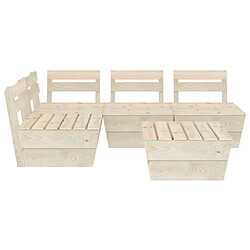 Avis Maison Chic Salon de jardin palette 5 pcs - Table et chaises d'extérieur - Mobilier/Meubles de jardin Moderne Bois d'épicéa imprégné -MN84299