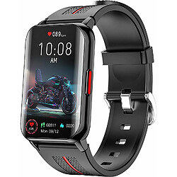 Chrono Montre Connectée pour téléphones Android iOS Compatible 1,57 pouces Tracker de fitness à écran tactile complet avec surveillance de la fréquence cardiaque et de l'oxygène dans le sang IP68 Montres intelligentes étanches pour hommes et femmes(noir)