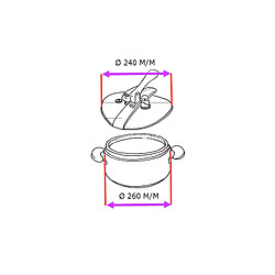 Lagostina COUVERCLE INOX Ø 240 POUR CUVE Ø 260 M/M