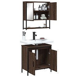 Acheter Maison Chic Armoire de Bain | Ensemble de 2 meubles salle de bain Chêne marron -GKD37712