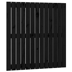 Maison Chic Tête de lit scandinave pour lit adulte,Meuble de chambre murale Noir 82,5x3x90 cm Bois massif de pin -MN54855