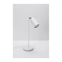 Luminaire Center Lampe de table Ring Desk Acier blanc 1 ampoule 43cm