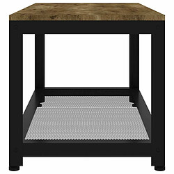 Acheter Maison Chic Table basse,Table Console Table d'appoint, Table pour salon Marron foncé et noir 90x45x45 cm MDF et fer -MN20198