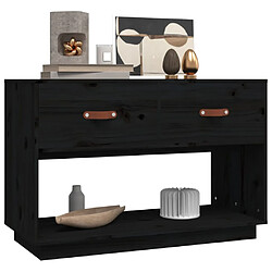 Acheter Maison Chic Meuble TV scandinave - Banc TV pour salon Noir 90x40x60 cm Bois de pin massif -MN88530