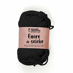 Graines Creatives Fil de coton spécial crochet et amigurumi 55 m - noir