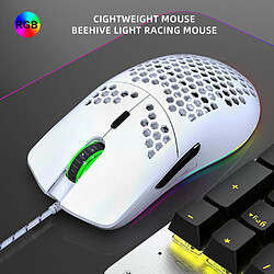 Acheter Universal Souris gaming HXSJ J900 Souris programmable éclairée RGB avec six coquillages DPI réglables en nid d'abeille pour ordinateur de bureau