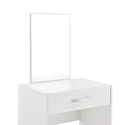 Avis Helloshop26 Coiffeuse avec miroir tiroir tabouret commode de coiffure 132 cm blanc 03_0005019