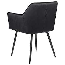 Beliani Chaise de salle à manger JASMIN Set de 2 Velours Noir pas cher