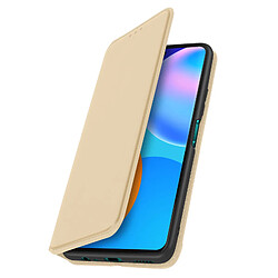 Avizar Housse Huawei P smart 2021 Étui Folio Portefeuille Fonction Support Or