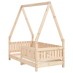 Avis Maison Chic Lit simple Cadre de lit pour enfant,Lit d'Enfant Moderne 70x140 cm bois de pin massif -MN52262