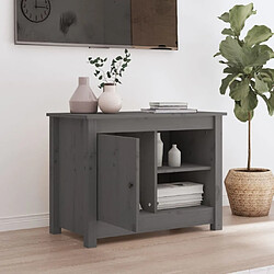 Avis Maison Chic Meuble TV scandinave - Banc TV pour salon Gris 70x36,5x52 cm Bois de pin massif -MN31342