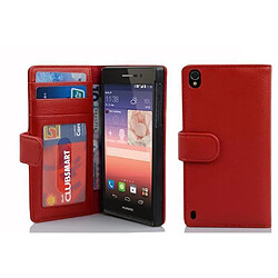 Cadorabo Coque Huawei ASCEND P7 Etui en Rouge