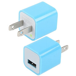 Wewoo Pour iPad, iPhone, Galaxy, Huawei, bleu Xiaomi, LG, HTC et autres smartphone, appareils rechargeables US Plug USB Chargeur,