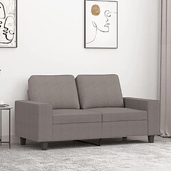 Maison Chic Canapé à 2 places,Sofa de Salon,Canapé droit Taupe 120 cm Tissu -GKD557103