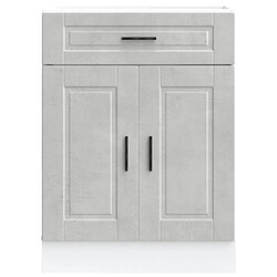 Avis vidaXL Armoire de cuisine Porto gris béton bois d'ingénierie