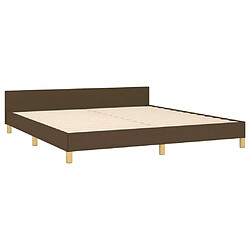 Acheter vidaXL Cadre de lit sans matelas marron foncé 160x200 cm tissu