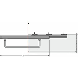 Acheter Hettich Porte-cintres coulissant Quadro - longueur 500 mm - finition argent