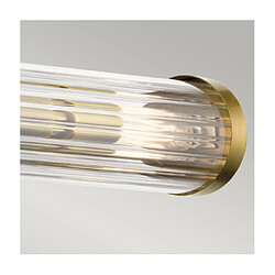 Acheter Elstead Lighting Applique murale Salle de bains Kichler Acier,verre cannelé transparent Laiton naturel