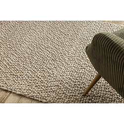 RUGSX Tapis en laine TAHAR 99005C beige - TISSÉ MAIN boucle, uniforme 120x180 cm pas cher