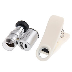 Acheter Wewoo Pour la note III / N9000 / i9500 / iPhone 5 et 5S 5C de Galaxy de Samsung Loupe de microscope numérique de téléphone portable de 60X Zoom avec la lumière le clip de LED