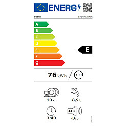 Lave-vaisselle 45cm 10 couverts 44db blanc - SPS4HKW49E - BOSCH