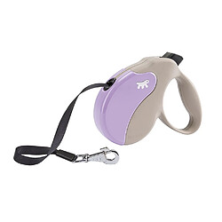 Ferplast Amigo Medium Sangle Laisse Rétractable avec Coque Interchangeable Gris/Mauve