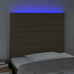 Avis Maison Chic Tête de lit scandinave à LED,meuble de chambre Taupe 90x5x118/128 cm Tissu -MN64374