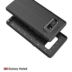 Acheter Wewoo Coque pour Samsung Galaxy Note 8 Litchi Texture TPU étui de protection arrière marine