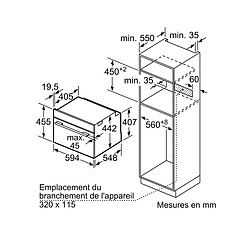 Four vapeur 38l 60cm noir - CDG714XB1 - BOSCH pas cher