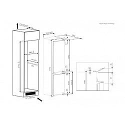 Réfrigérateur combiné intégrable à grlissière 273l - art66122 - WHIRLPOOL pas cher