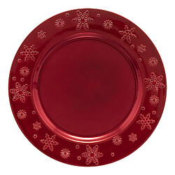 Atmosphera, Createur D'Interieur Lot de 12 dessous d'assiette Flocon Diam 33 cm - Rouge