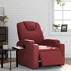 vidaXL Fauteuil inclinable électrique Rouge bordeaux Similicuir