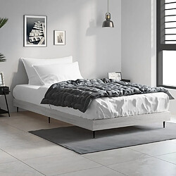 vidaXL Cadre de lit sans matelas sonoma gris 100x200 cm