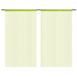 vidaXL Rideau en fils 2 pcs 140 x 250 cm Vert