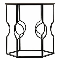 Jeu de 2 tables Alexandra House Living Noir Fer Bois MDF 39 x 57 x 39 cm pas cher