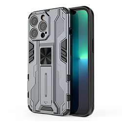 Coque en TPU antichoc à double couche avec béquille gris pour votre Apple iPhone 13 Pro Max 6.7 pouces