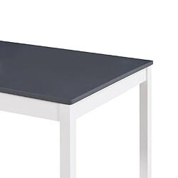 Acheter Maison Chic Table de salle à manger,Table à dîner Blanc et gris 180 x 90 x 73 cm Pin -GKD30208