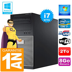 PC Tour DELL 7010 Core I7-3770 Ram 8Go Disque 2 To Graveur DVD Wifi W7 - Occasion