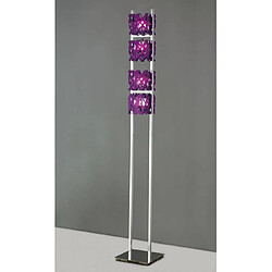 Luminaire Center Lampadaire Tokio 4 Ampoules G9, Violet/chrome poli