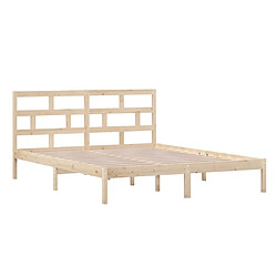 Acheter Maison Chic Lit adulte - Lit simple Cadre de lit,Structure du lit Contemporain Bois de pin massif 160x200 cm -MN81171