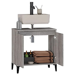 Acheter vidaXL Meuble d'évier sonoma gris 58x33x60 cm bois d'ingénierie