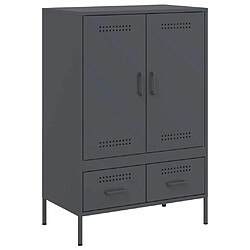 vidaXL Buffet haut anthracite 68x39x101,5 cm acier