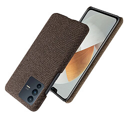 Coque en TPU + PU anti-griffes, marron pour votre Vivo S12/V23 5G