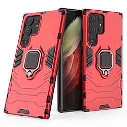 Htdmobiles Coque pour Samsung Galaxy S23 Ultra 5G - housse etui rigide anti choc + verre trempe - ROUGE