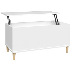 Maison Chic Tabls basse,Table Console pour salon Blanc 90x44,5x45 cm Bois d'ingénierie -MN77993