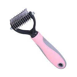 Wewoo Pet Comb Beauty Cleaning Supplies Dog Peigne pour chien en acier inoxydabletaille 18x5cm rose