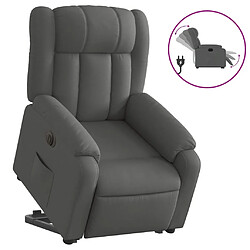 vidaXL Fauteuil inclinable électrique gris foncé tissu