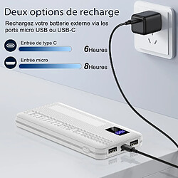 Acheter SANAG Batterie Externe, 10000Mah Power Bank, Batterie Portable Usb C Charge Rapide Avec Affichage Led 4 Ports Chargeur Portable Compatible Avec Iphone 16 15 14 13 12 Pro Plus Samsung Ipad Pro Etc