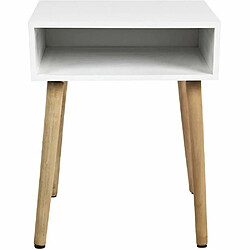 Avis The Home Deco Factory Table de chevet en bois niche colorée blanc.